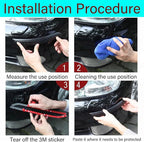 Anti-Collision Patch Car Bumper Protector Trim - Universal Anti-Scratch Strip for Rear Bumper and Door Edge Guards (White, 4-Pack)