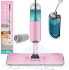 Heavy Duty Spray Mop for Floor Cleaning, Refillable Water Bottle, Use Any Cleaning Solution, Machine Washable Mop Pads, 360° Swivel Head