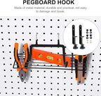 Metal Pegboard Hooks Set Sturdy Pegboard Bracket Clips for Easy Installation, Organizing Small Utensils Crafts, Black, Home Use