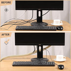 AGPTEK Cable Sleeve Cover, 10ft - 1.5 inch Desk Cord Organizer Cable Hider, Home Office Wire Management Computer TV Wire Loom Tubing, Pet Proof Cord Protector, from Cat Dog Chewing, Wood Color