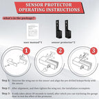 Garage Door Sensor Sun Shield Protector 2 Pack - Compatible with Chamberlain 41A5034 and Compatible with Liftmaster 801CB-P Sensors