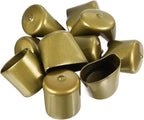 uxcell 20pcs Rubber End Caps 39mm ID Vinyl Round Tube Bolt Cap Cover Thread Protectors Gold