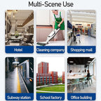 Janitorial Cart on Wheels - Versatile Cleaning Supplies nizer for Housekeeping, Garage, Garden, Closet, Cabinet, Broom & Mop Holder, Heavy-Duty Utility Storage