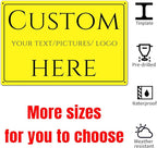 Custom Sign,Aluminum Weatherproof Metal Sign Multiple Sizes, Reflective，Double-sided，Customize for Garden, Business, Workplace, office, Home, Delivery Signs(10 * 7Inch)