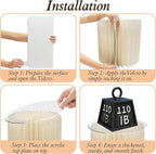 magalo Cylinder Stands for Party 5PCS Foldable Cardboard Columns Round Display Pedestal Stand Cylinder Tables for Wedding Birthday Baby Shower Dessert Cake Decoration-Cream White