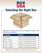 BOX USA 8x8x18 Tall Corrugated Boxes, Tall, 8L x 8W x 18H, Pack of 25 | Shipping, Packaging, Moving, Storage Box for Home or Business, Strong Wholesale Bulk Boxes
