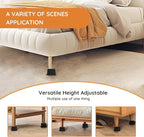 Bed Risers, Oversized Furniture Risers, 3 inch Raise Blocks for Bed Couch Desk Sofa Table Lifts, Furniture Legs Lifters Support up to 6000 Lbs (Black, 4 Pack Set)