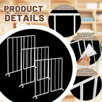 Amylove 12 Pcs Wire Shelf Divider for Wire Shelves Closet Organization Clothes Wardrobe Separators Closet Organizer Dividers Storage Rack Separator for Cabinets Kitchen Office, White