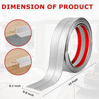 Flexible Wall Corner Protector Moulding Trim Peel and Stick Wall Corner Guards Edge Protector Self Adhesive Molding Trim Strip for Edge Ceiling (Silver, 0.8 in x 10 Ft)