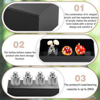 Chunful Black Acrylic Display Box Riser Trophy Base Acrylic Pedestal Stand Block Versatile Trophy Diorama Base and Storage for Photography Props Home Office Decor Showing(16" L X 6" W X 4" H)