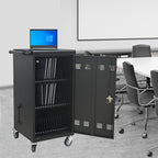 Laptop Charging Cart,45 Devices Tablet Storage Carts for pad Up to 16.3" Screen Size, Classroom Computer Mobile Charging Station for Pads, Chromebooks,Laptops, Security Storage(45 Bay-Black)