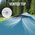 CROWN SHADES Adjustable Height on The Fly, 10x10 Pop Up Canopy - Beach Tent with One Push Setup - Easy Outdoor Sun Shade for Events, Parties, Camping - Outside Shade with STO-N-Go Bag, Cyan Blue