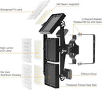 2025 Elite New Upgraded LED Flood Light Outdoor 150W 25500lm Stadium Flood Lights, 5000K Daylight White, IP66 Waterproof Adjustable 3-Head Floodlight for Street, Stadium, Parking Lot