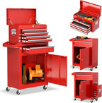 INTERGREAT Tool Chest, 5 Drawers Rolling Tool Chest with Detachable Top Tool Box, Tool Chests with Universal Lockable Wheels, Metal Tool Cart for Garage, Workshop, Barbershop