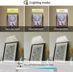 MIOBLUE Rechargeable Picture Light with Remote, Wireless Battery Art Display Light with Remote Control, Dimmable/Timer Off Painting Light, 3 Lighting Modes Full Metal Dartboard Lights (Gold-1Pack)