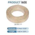 PATIKIL White Oak Edge Banding, 1 Inch x 25 ft Wood Veneer Tape Pre-glued Flexible Plywood Edge Banding with Hot Melt Adhesive for Furniture Restoration