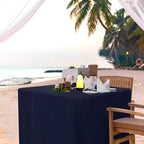 HolidayIdeas 2 Pack Square Fitted Table Covers - 34 x 34 Inch -Card Table Clothes Washable Tablecloth Protectors for Parties, Holiday Dinner, Trade Show, Vendor Stand, Navy