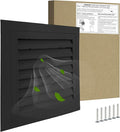 16"*16" Gable Vent,Aluminum Alloy Wall Vent Shed Vents,with Removable Strainer and 180 Degree Opening Angle.Ideal for Attic,Shed,Garage,Play House,Coop.[Inside Dimensions:13.3"w X 13.3"h]-Black 1 Pack