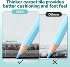 jxgzyy Commercial Carpet Tiles for Office, 20×20 Inch, 0.31'' Padded Carpet Squares, Non-Adhesive Carpet Flooring with Textured Silicone Back, Easy DIY, Renter-Friendly, 4 Pcs/10.8 Sqft