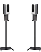 Luxton 2 Pack Automatic Hand Sanitizer Dispenser/Soap Dispenser - Sanitizing Station - Floor Stand, Drip Catcher - Touchless Auto Sensor, Refillable 1200ml Bottle - Portable White