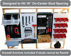 Wall Control Pegboard Organizer 4 ft. Metal Pegboard Standard Tool Storage Kit with Galvanized Toolboard and White Accessories