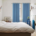 BGment Blackout Curtains for Bedroom - Grommet Thermal Insulated Room Darkening Curtains for Living Room, Set of 2 Panels (52 x 72 Inch, Faded Denim)