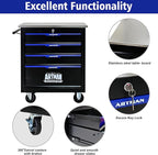 4 Drawers Rolling Tool Box on Wheels, Multifunctional Tool Chest Cabinet with Lock, Drawers Rolling Tool Cart Trolley Organizer Tool Storage Case for Garage,Warehouse - DIY Interconnectable