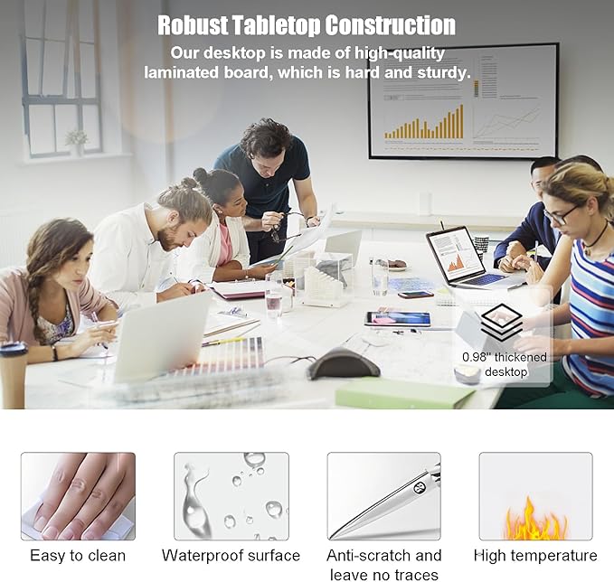 Conference Table,4 Pack Folding Conference Table Flip Top Mobile Training Table,Rolling Meeting Seminar Tables with Caster,Modern Conference Room Tables for 2-10,Seminar Training Table for Office ﻿