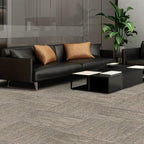 Heavy Duty Commercial Carpet Tiles 24" x 24", 18 Pcs/72 sq ft (FlexLok tabs Included),Non-Slip Soft Square Carpet Floor Tile for Office Bedroom Living Room Kitchen Garage Gym (Khaki)