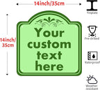 Custom Sign, Custom Indoor/Outdoor Decorative Sign，Aluminum Weatherproof Metal Sign Multiple Sizes, Customize for Office, Business, Workplace, office, Home, Delivery Signs
