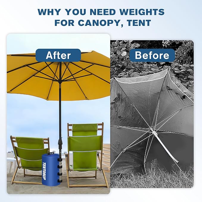 Canopy Water Weight Bags, 220 LBS Heavy Duty Canopy Weights Set of 4, Tent & Gazebo Leg Weights for Pop Up Canopy, Carport, Outdoor Event, Blue