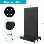 Pegboard Display Stand, Gondola Shelf Display for Convenient Grocery Office Supply or Liquor Stores, Standing Pegboard Display Two Sides Peg Board Panels, 20 Hooks, No Including 8 Shelves