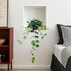 Fake Pothos Hanging Plants, 33" Artificial Hanging Plant, Faux Pothos Vines Hanging Plant Greenery for Home Living Room Indoor Outdoor Decor
