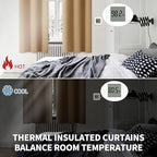 BGment Blackout Curtains for Living Room - Grommet Thermal Insulated Room Darkening Curtains for Bedroom, 2 Panels of 42 x 63 Inch, Khaki