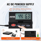 VEVOR Digital Shipping Scale, 110 lbs x 0.07 oz. Heavy Duty Postal Scale with Timer, Tare, Hold Function, 90° Foldable LCD Screen Package Scale for Laggage, Home, Post Office, AC/DC Powered, FCC Liste