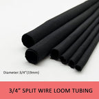 Split Mesh Cord Sleeve Loom Tubing Cable Cover Braided Cable Management Auto Protective Wire Harness Wrap Self Wrapping Woven 3/4"-35ft