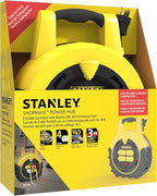 STANLEY Retractable Extension Cord Reel 20ft Portable 4 Outlet Cord Reel with On Off Switch 16/3 AWG Power Cable for Garage and Workshop ETL Listed