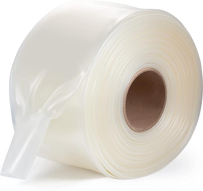 Chanzon 2:1 Ratio - 80Ft Roll - 4" (100mm) Heat Shrink Tubing 2:1(25M Total Length) Clear/Transparent Polyolefin Sleeving Wrap Shrinking 2 to 1 1pcs