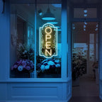 Vertical open sign Vertical Open Led Sign Neon Sign business window light vertical open signs for business (Mix color 1 LARGE SIZE 35x19")