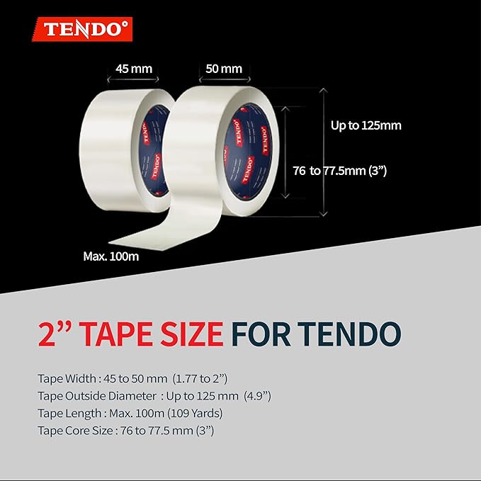 Heavy Duty Shipping Tape Dispenser: TENDO° Premium Line – Reusable, Replaceable, Eco-Friendly 2’’ Master Piece Dispenser for Pros with Patented 10° Sloped Chromium Blades - P-2200 (4th Gen.)_Pink
