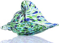 Hand-Blown Glass Conch Sculpture, Green sea Glass Art Shell Statue, Coastal-Themed Room Decor, Table Centerpiece and Cabinet-top Ornament, Creative sea Glass Conch Decoration and Display Piece.