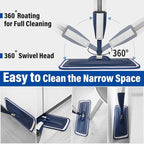 Mops for Floor Cleaning Wet Spray Mop with 14 oz Refillable Bottle and 3 Washable Microfiber Pads Home or Commercial Use Dry Wet Flat Mop for Hardwood Laminate Wood Ceramic