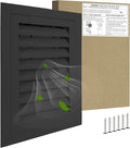12"*18" Gable Vent,Aluminum Alloy Wall Vent Shed Vents,with Removable Strainer and 180 Degree Opening Angle.Ideal for Attic,Shed,Garage,Play House,Coop.[Inside Dimensions:9.5" w X 15" h]-Black 1 Pack