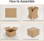 CRUGLA 40 Packs 6x6x4 Shipping Boxes for Small Business, Corrugated Cardboard Boxes Bulk for Shipping Packing Mailing