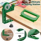 Tabletop Gift Wrapping Tool with Tape Dispenser & Cutter–2 Pack Adjustable Wrapping Paper Table Clamps with 2 Tapes–Perfect for Christmas, Holidays, and Crafting