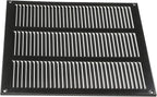 Repa Market 12x12 Inch Air Vent Cover/Black Galvanized Steel Louvered Grill Cover with Mesh Screen/Wall or Ceiling Vent/Durable Flush Mount HVAC Register for Indoor and Outdoor Ventilation
