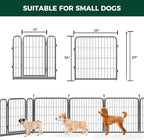 FXW Garden Fence Outdoor for The Yard – 24in(H) x 60.9ft(L) Heavy Duty Metal Animal Barrier for Dog and Rabbit, Decorative Dog Fence, 32 Panels, Silver