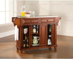 Kitchen Island with Stainless Steel Top - Spacious Cart with Drawers & Cabinets