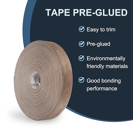 PATIKIL Walnut Edge Banding, 2 Inch x 250 ft Wood Veneer Tape Pre-glued Flexible Plywood Edge Banding with Hot Melt Adhesive for Furniture Restoration
