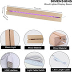 11.81 inch Rectangle Display Pedestal, Colorful Rectangle Led Lights Display Base, Crystal Wooden Lighted Base Stand for Acrylic, Crystal, Night Light, Glass Resin Art